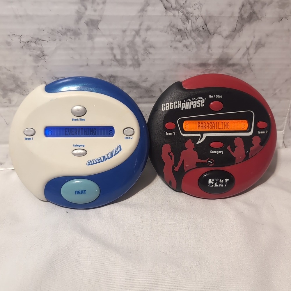 2x Hasbro Catch Phrase Handheld Electronic Game A4625 Tested WORKS